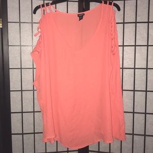 Pink/Orange Chiffon Blouse